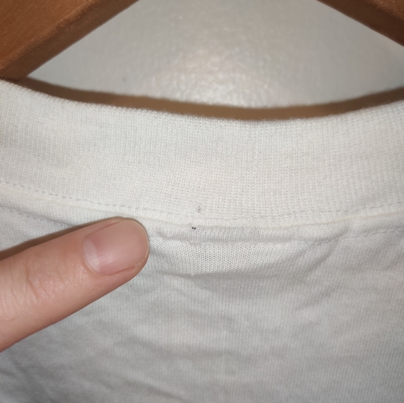 Vintage Blank T Shirt 2XL Tall 2XLT Long Gangster JCPenny White Single Stitch Ch - Picture 7 of 10